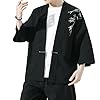 PRIJOUHE Mens Kimono Jacket Casual Lightweight Cot... #3