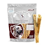 Tartar Shield Soft Rawhide Chews | Safe Dental Treats for Large Dogs | Vet VOHC Approved | Daily Bone Cleans Teeth & Gums Fresh Breath Oral Health Support | USA Made | (Large Dogs / 24 Count)