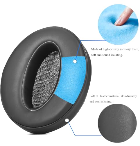 Almohadillas de reposición para orejera, compatibles con Sennheiser HD4.50BT, HD4.50, HD4.50BTNC, HD4.50SE, HD4.40BT, HD4.30G, HD4.20S, HD458BT, HD450, HD450BT, HD400S, HD350BT miniatura 3