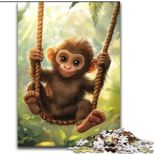 Rompecabezas de 1000 Piezas Monito bebé, Juego Creativo Familiar y decoración del hogar, Adolescentes, 50x75cm