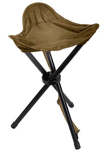 Rothco Collapsible Stool with Carry Strap: Portable Seating Solution for Camping, Hiking, Fishing, and More (Coyote Brown)