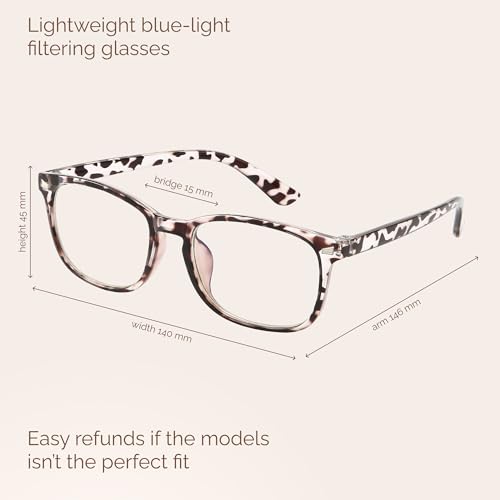 Image of MIGSIR Blue Light Blocking Glasses for Computer Gaming, Fashion Fake Helps Reduce Screen Fatigue Eyeglasses for Women Men