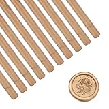Tissting 10 Pezzi Bastoncini di Ceralacca 10 x 0,7cm Ottone Antico Dorato Pistola Sigillo Stick di Ceralacca Vintage Stick Sigillo di Cera per Timbri per Inviti di Nozze, Confezioni Regalo di Vino