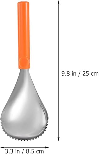 Miniatura 2 de LUOZZY Separador manual de pulpa de calabaza de acero inoxidable para calabaza (naranja, morado, negro)