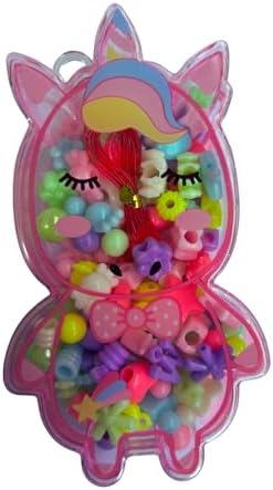 Kit de Miçangas Infantil com Caixinha Unicórnio - Contas Colorida...