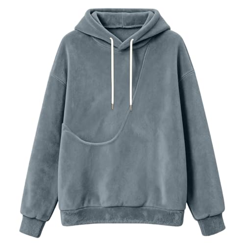 TERGHTP Mens Pet Pouch Hoodie Cat Dog Carrier Fleece Casual Sweatshirt - image 5