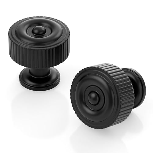 Boutons armoire cuisine Asidrama 10 noir mat zinc