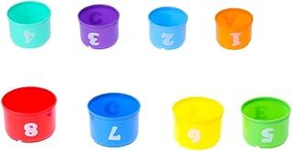 Bird Training Toys - 8Pcs Colorful Bird Cup Toys Parrot Intelligence Toy Bird Educational Stacking CupToy Training Treat Toys for Parakeet Parrots(Random Color)
