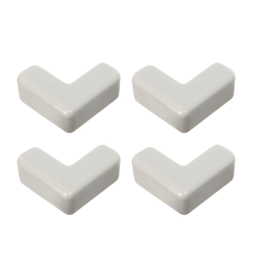 4Pcs Soft Desk Security Table Corner Protector Guards Anticollision Strip Edge Protection(Grey)