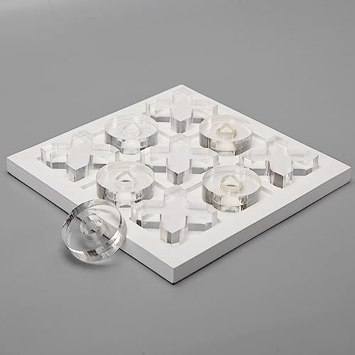 Juego de Mesa Tic Tac Toe Acrílico con Base de Madera miniatura 1