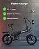 isinwheel U3 Electric Bike for Adults 16" Foldable Ebike, 500W Electric Bicycles with Front Fork Suspension, Rear Rack, 3A Fast Charge, 20 mph Mini Folding Ebike for Adults and Teens #5