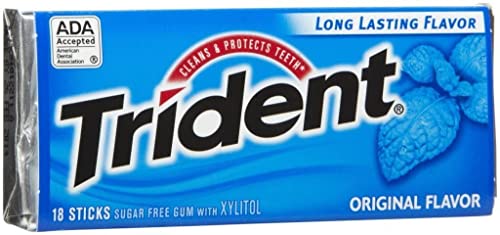 Image of Trident Original Flavour Sugar Free Gum, 18 Sticks