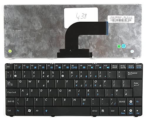 Clavier AZERTY Asus N10E Power4Laptops noir de remplacement pour PC portable