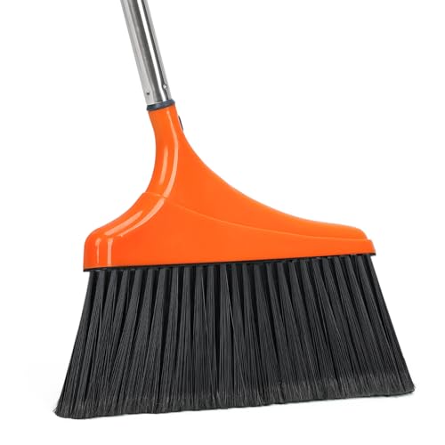 Heavy-Duty Angle Broom for Floor Cleaning with 52" Long Handle