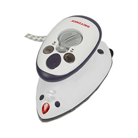 Gritzner 636 Mini Bügeleisen - 260-420 W, Antihaft Bügelsohle, Wassertank 40 ml, 110-240 V Netzspannung umschaltbar, mit/ohne Dampf, mit Beutel - Dampfbügeleisen, Reisebügeleisen Cover