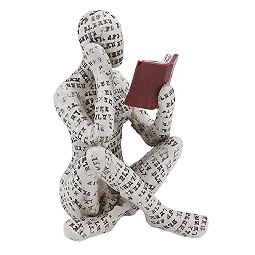 KIMISS Resin Reading Woman Figurine - Innovative Lady Reading Decor for Bookshelf Home & Decoration - Image 2