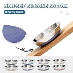 [8 Pack] Stainless Steel Cat Bowls, Cat Dishes Whisker Friendly with Non-Slip Silicone Bottom, Easy to Clean, 5.5" Shallow Wide Cat Food and Water Feeding Bowl for Indoor Outdoor Cats - Image 3