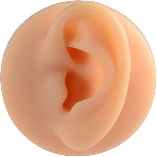 Miniatura 3 de 1 pieza de silicona modelo de oído reutilizado molde 11 herramientas profesionales de práctica para aretes de oreja con soporte