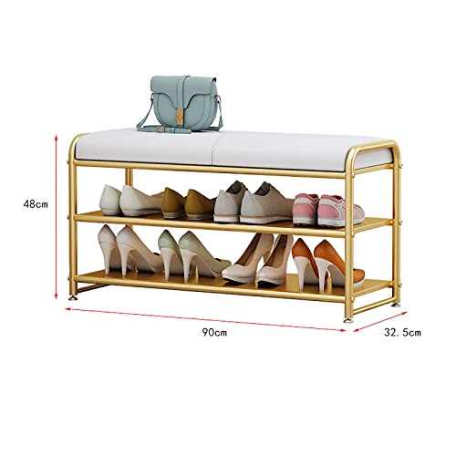 Meubles à chaussures finis le désordre avec ce banc d'entrée assis - 4