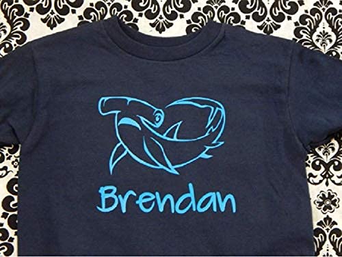 personalized custom hammerhead toddler boys kids girls youth shirt shark tshirt name4