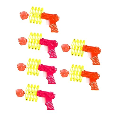 BESPORTBLE 6Pcs Retractable Fist Shooter Spring Fun Elastic Trick for Birthday Parties Family Gatherings and Activities