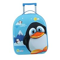 Bayer Chic 2000 - Bouncie Kids 3D Penguin Suitcase Children's Luggage Suitcase Blue, Blue, 40 cm, Children's Luggage