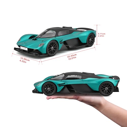 Maisto vehículo a escala 1:18 Aston Martin Valkyrie verde miniatura 7