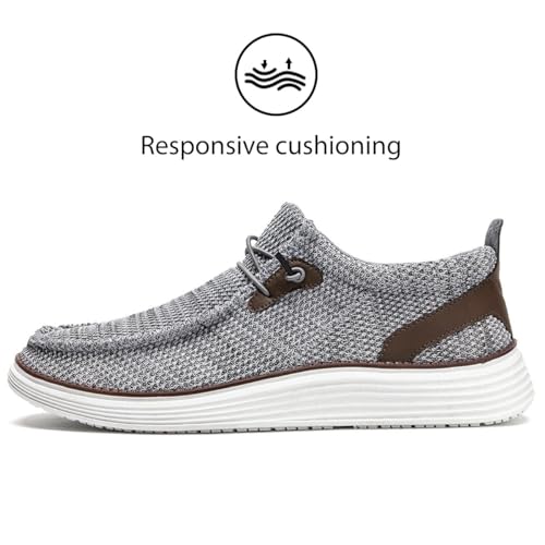 Image of Mens Loafers Walking Slip on Boat Shoes Running Tennis Athletic Sneakers Workout Sports Gym Fashion Classcial Non Slip Sneakers Casual Comfortable Shoes Leisure Vintage Flat