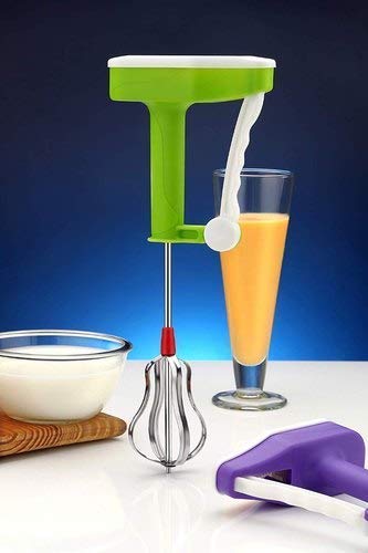 AkhandAnandArt Power-Free Hand Blender and Beater with High Speed Operation for Curd, Egg & Cream Beater, Milkshake, Lassi, Butter Milk Mixer Beater, Hand Mixer Blender for Cakes