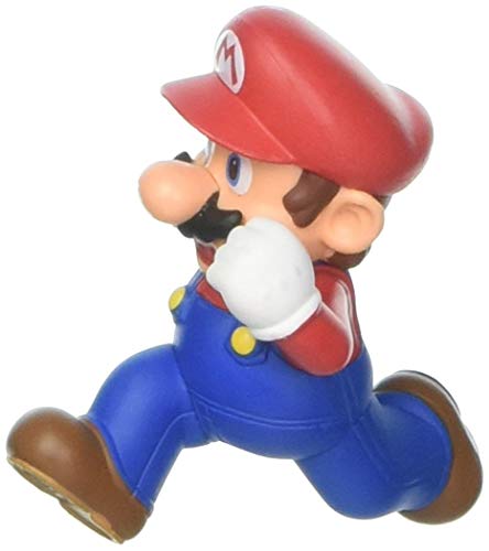Jakks Pacific Year 2016 World of Nintendo Super Mario Series 2-1/2 Inch Tall Figure - Running MARIO with Display Stand