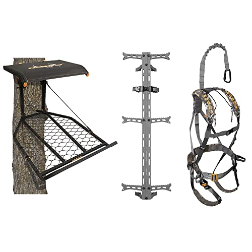 Image of Muddy The Boss XL Wide Stance Hang-On Tree Stand Platform & Hawk Helium Set