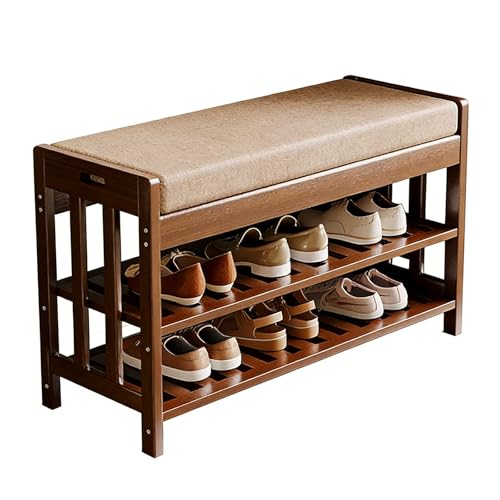 Étagère à chaussures pour entrée avec assise confortable pour optimiser les petits espaces