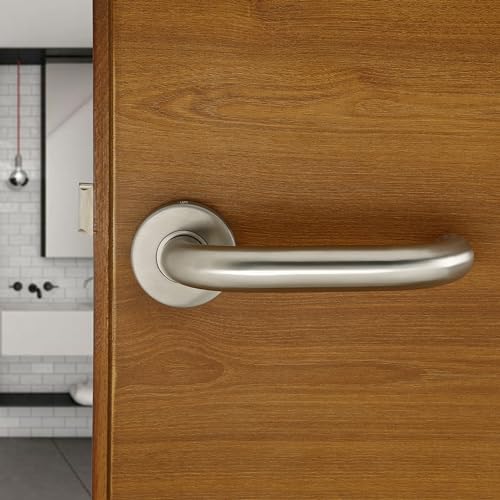 Image of LAPO Bathroom Latch Lock Set | 45x45mm Lock Body | Keyless Operation | Suitable for 30-50mm Door | Brass Latch | Matt Finish | Dual Side Fit | Easy Screw Fitting | 3 Years Warranty | CMH-6T