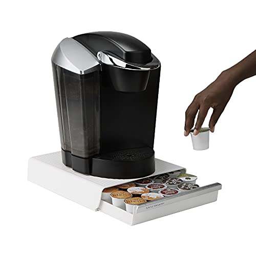 Mind Reader Single Serve Drawer And Holder, Coffee Station And Pod Capsule Storage Organizer, 30 Capacity, 13.1 X 9.5 X 2.5, White #TOP3