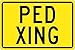 National Marker TM173K Ped Xing Sign