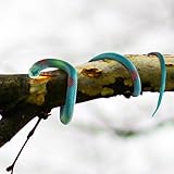Grevosea 3 Stück Gummischlange künstliche Schlangen gummischlange schlangen Schlange Spielzeug für Garten, Streich, Requisite, Vögel erschrecken, Halloween, Partygeschenke