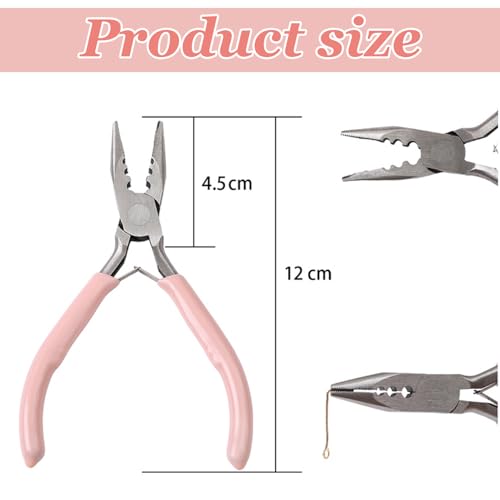 Mini Pliers for Hair Extension Tools Kit - 3 Hole Micro Nano Ring Installation and Removal 2 Mini Pliers for Hair Extension Tools Kit - 3 Hole Micro Nano Ring Installation and Removal - Image 2