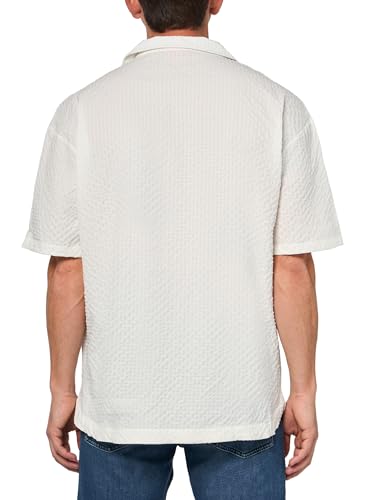 HUGO Men's Chaffle Waffle Beach Shirt2