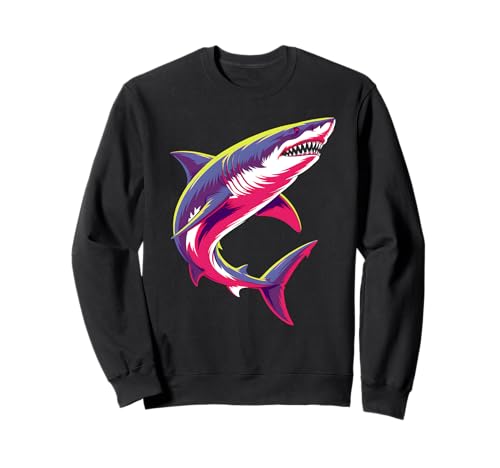 Shark Lover Biología Marina Ciencia Animal Tiburones Coloridos Sudadera