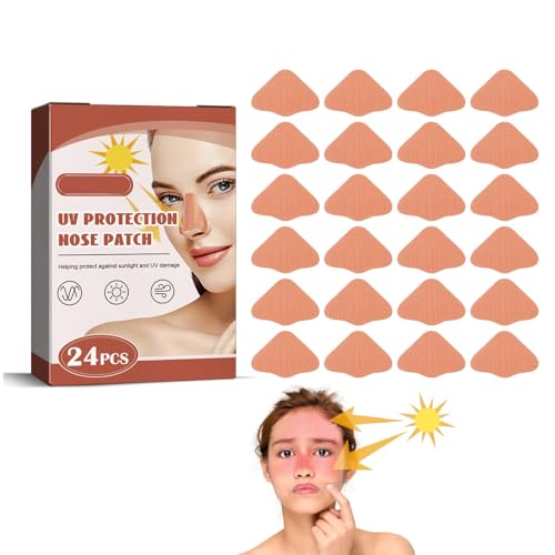 Protectores de Nariz UV - Pegatinas de Protección Solar para Deportes al Aire Libre - Parches para Hombres y Mujeres, 24 PCS