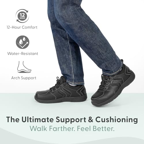 Orthofeet Men's Orthopedic Leather Pacific Palisades Waterproof Sneakers2