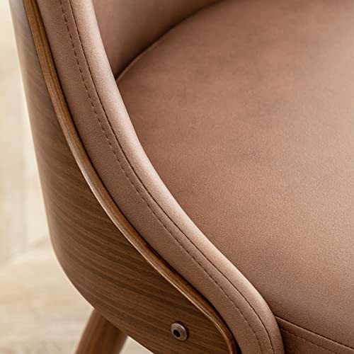 Allfonis Dining Chairs Modern Style Indoor Kitchen Chair, Comfortable Living Room Chairs With Metal Legs, Upholstered Chairs 1 Pcs, Brown… #TOP6