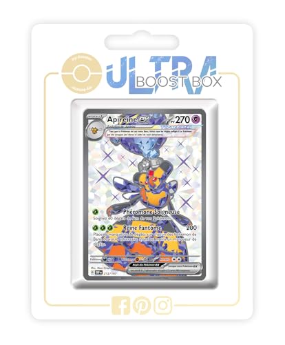 Apiriene ex 212/197 Full Art Téracristal Secrète - Myboost X Écarlate et Violet 3 Flammes Obsidiennes - Coffret de 10 Cartes Pokémon Françaises