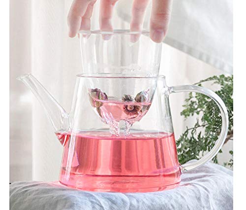 Théière en verre résistant à la chaleur en borosilicate de haute qualité