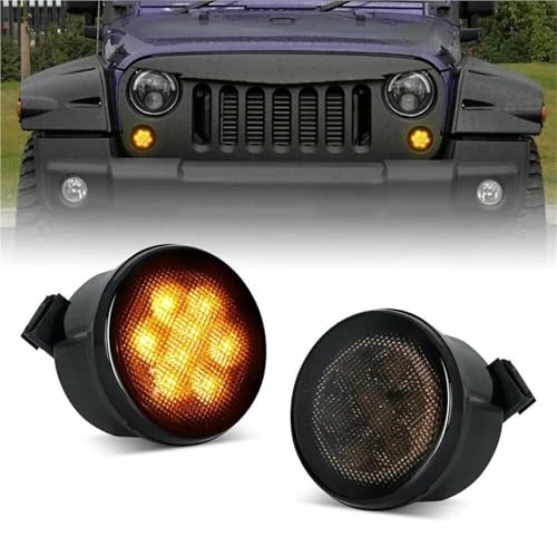 Luces de intermitente LED para Jeep Wrangler JK (2007-2018), kit de iluminación premium bicolor 3