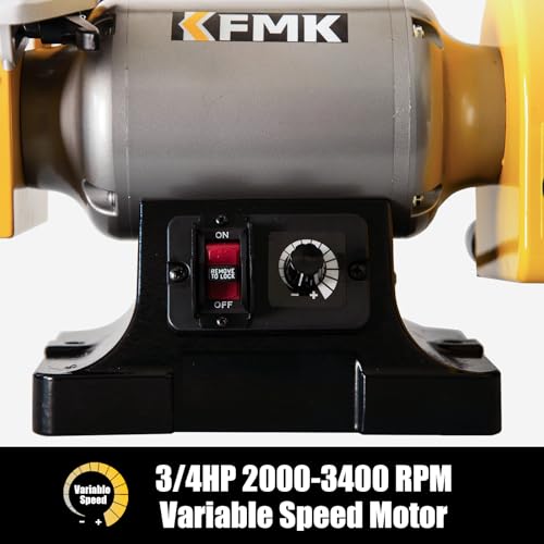 Image of Variable Speed 1 inch x 30 inch Belt & 6 inch Disc Sander Combo, 3 /4 HP Direct-Drive Motor, 2000-3400 RPM Disc / 1909-3248 SFPM Belt, Adjustable Work Tables & Miter Gauge, Benchtop Sander for Wood & Metal