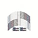 ACEACE Gli Adesivi delle Decalcomanie delle Ruote motocicli Hanno Impostato Le Strisce del Bordo Laminato for Y tmax. Moto Cerchi Adesivi (Color : Blue-White)