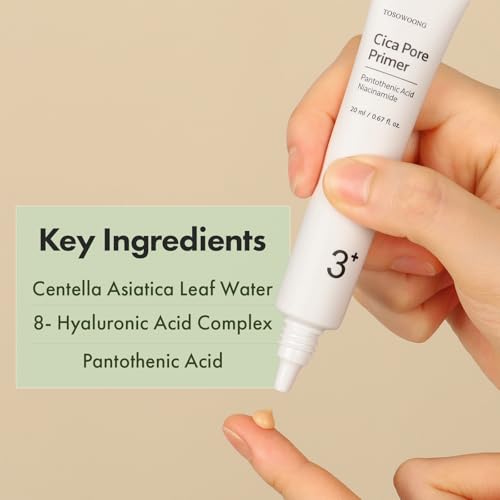 TOSOWOONG Cica Pore Primer – Matte Finish Face Primer for Smooth-Looking Skin, Supports Shine Control, Long-Lasting Makeup, With Centella, 20ml / 0.67 fl. oz. - Image 4