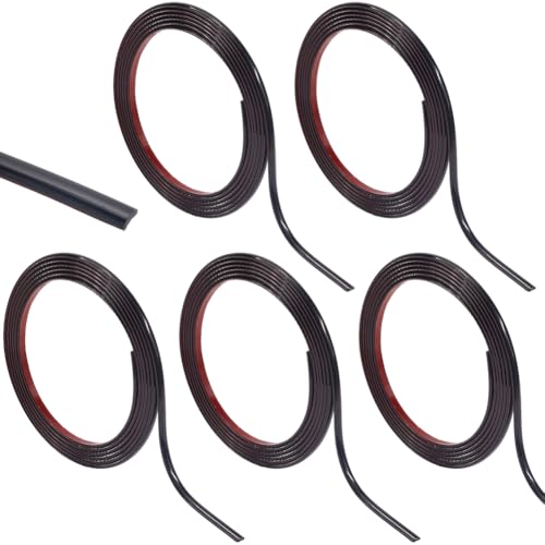 CRASPIRE Moldura Pared Flexible Negra 49.2 pie Y 5 Rollos Zócalo Revestimiento Autoadhesivo PVC para Papel Tapiz Borde Azulejos para Salpicadero Bricolaje Techo Muebles Puertas Armarios Decoración