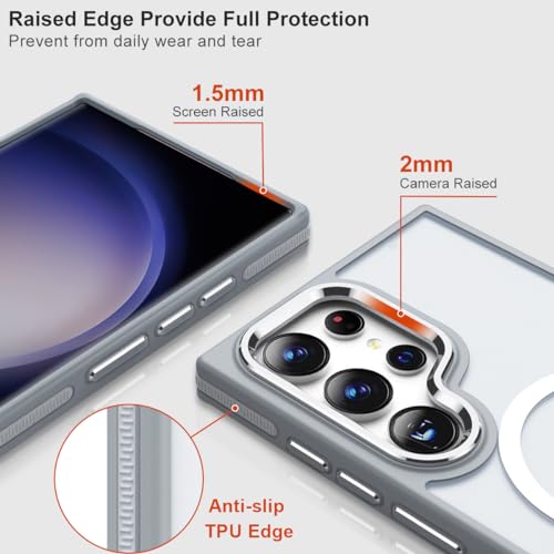 Image of MALEWOLF Magnetic Case for Samsung Galaxy S24 Ultra, Slim Matte Cover